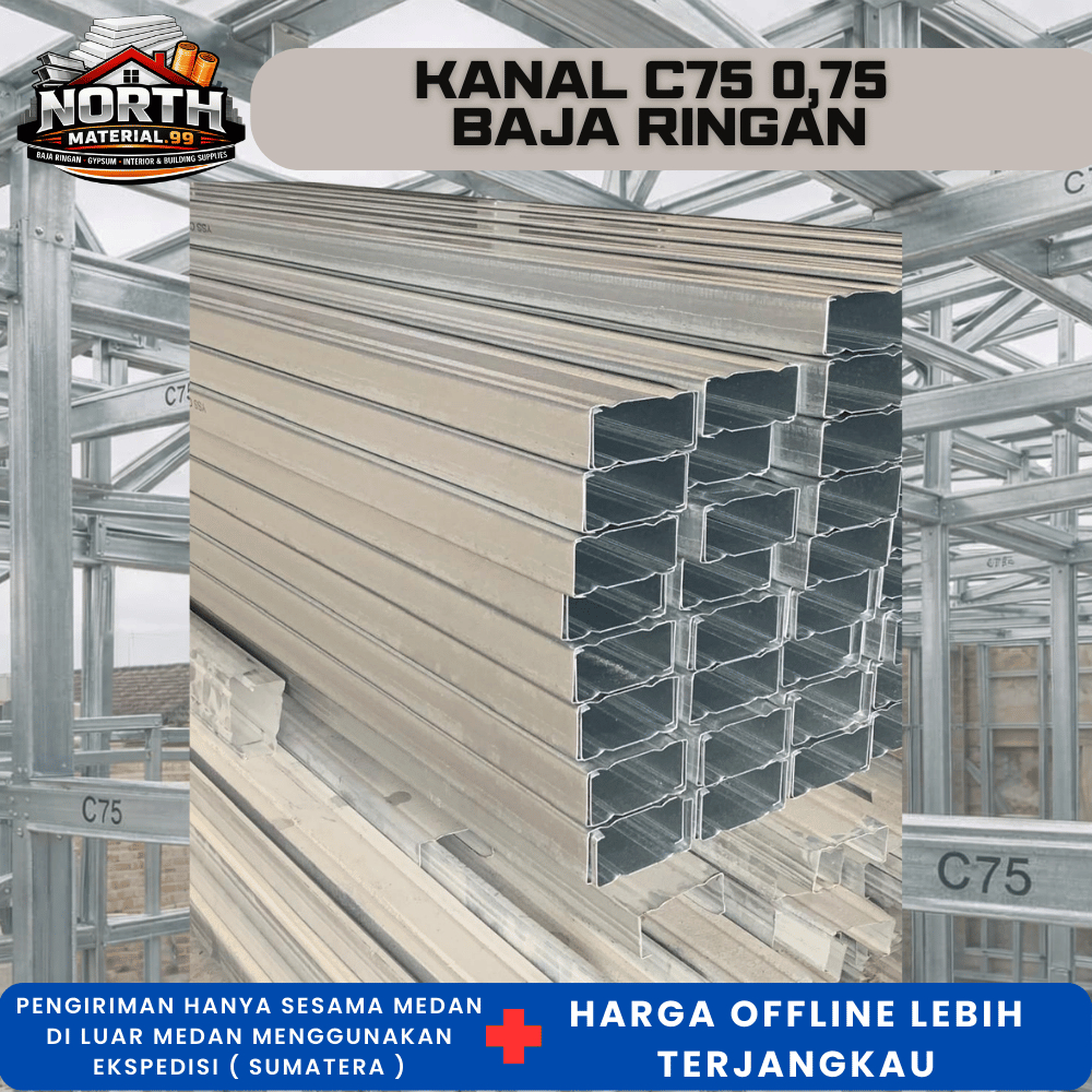 KANAL C75 0,75 - Kanal C75 Baja RIngan | Cetak Sendiri