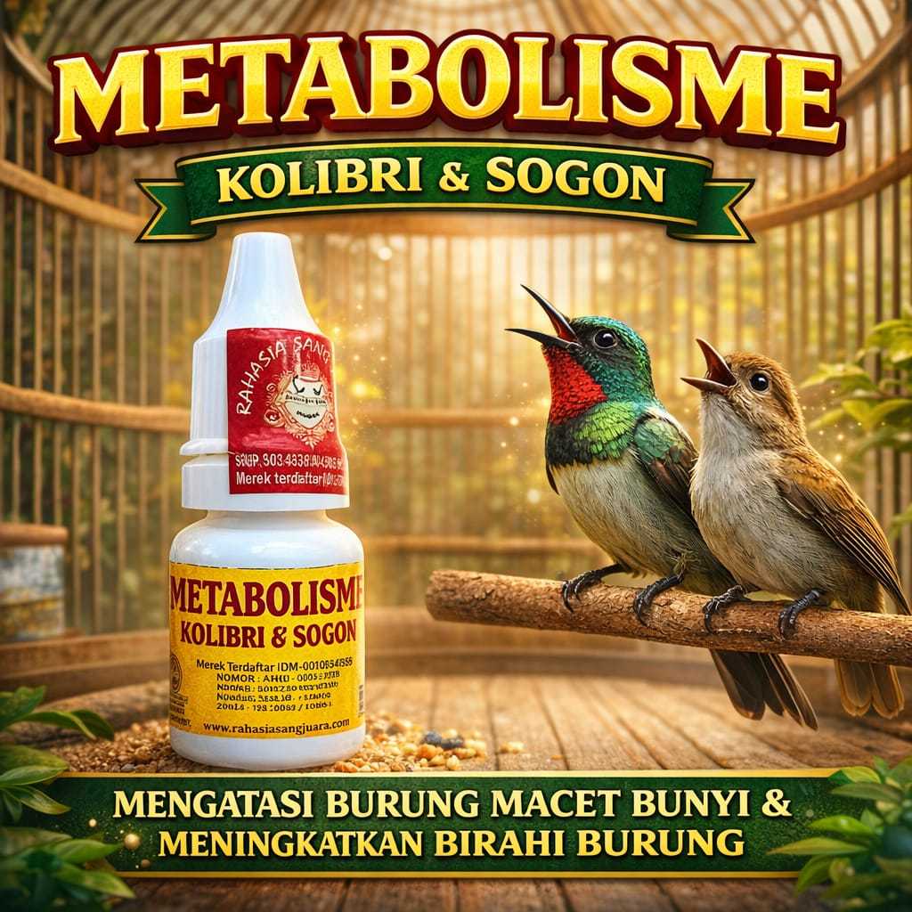Vitamin Metabolisme Kolibri Dan Sogon 15ml Mengatasi Burung Macet Bunyi