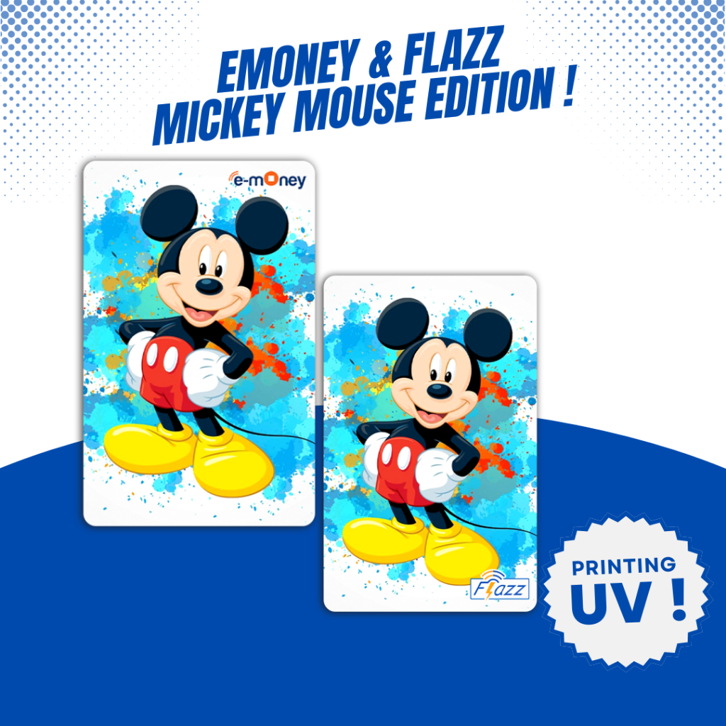 Kartu Emoney / Flazz Gen 2 Edisi Mickey Mouse Disney - Kartu Etoll BCA Mandiri