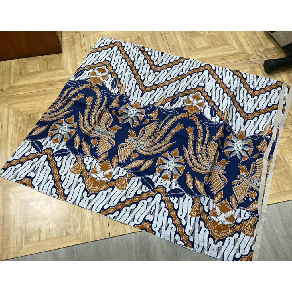 Kain Batik Solo Katun Sogo Premium 2,4x1,1 Mtr Motif Parang Merak Kencana