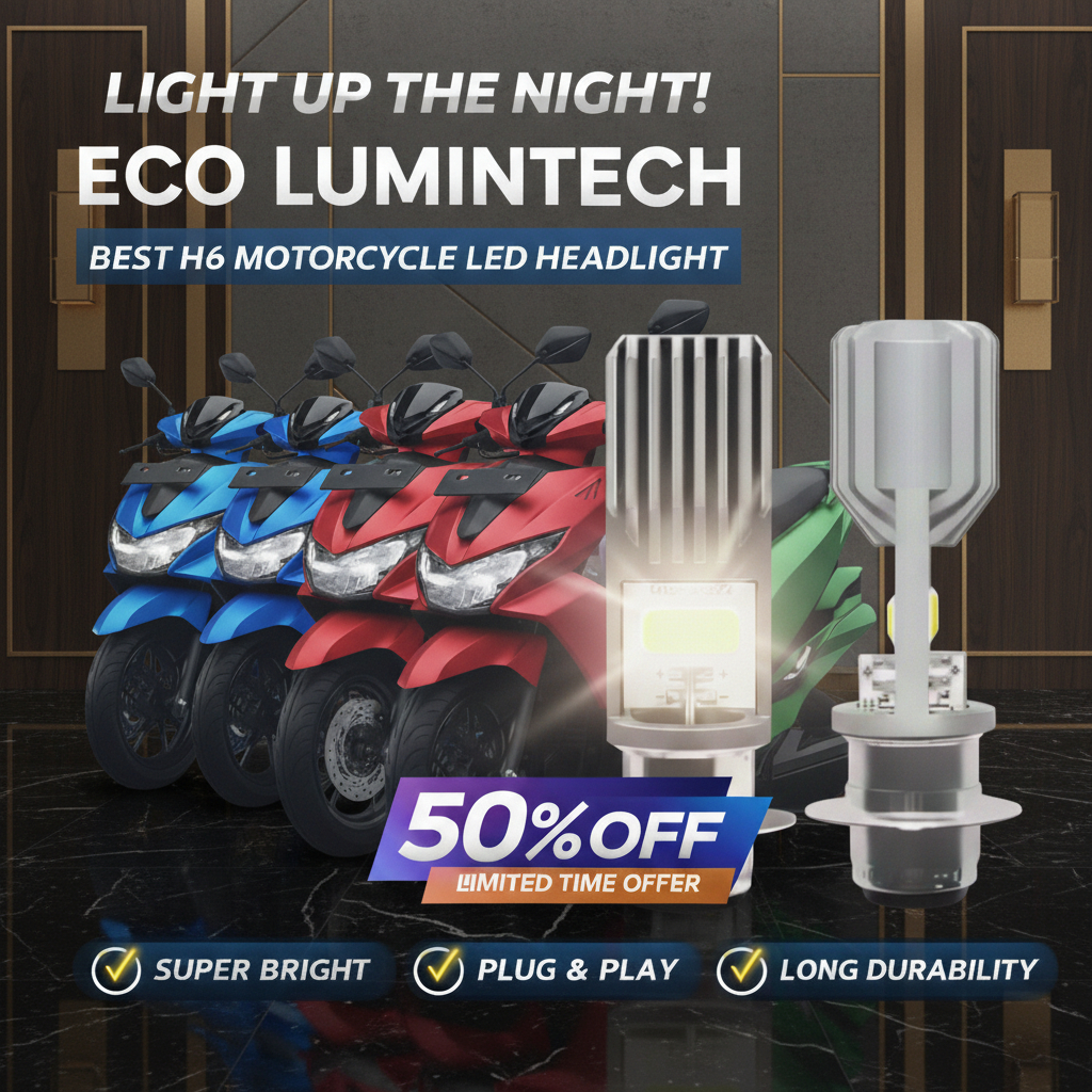 Lampu Motor LED H6 Bebek, Matic (Beat, Supra, Mio, Vario, Jupiter, Bebek. Suzuki) - ECO LUMINTECH