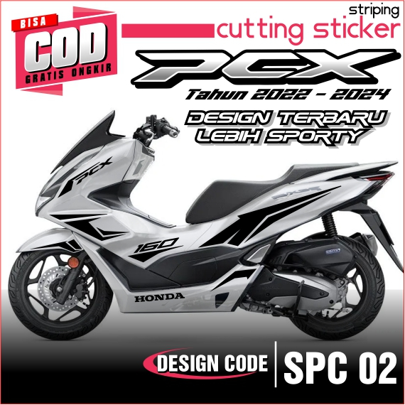 Striping PCX 160 Cutting Stiker | Code SPC02 | Stiker Pcx 160 Tahun 2021-2024 | Motif Baru