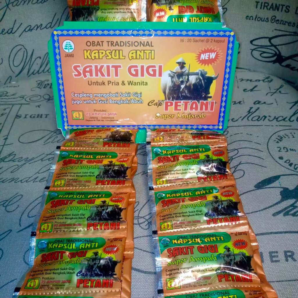 Kapsul Anti Sakit Gigi Cap Petani Bosku