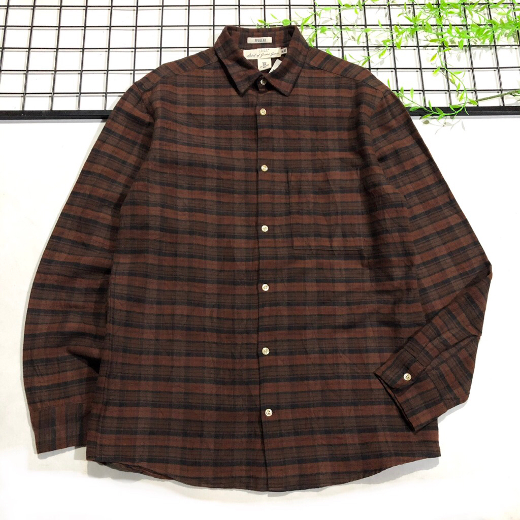 Kemeja Kotak Kotak Flannel H&m