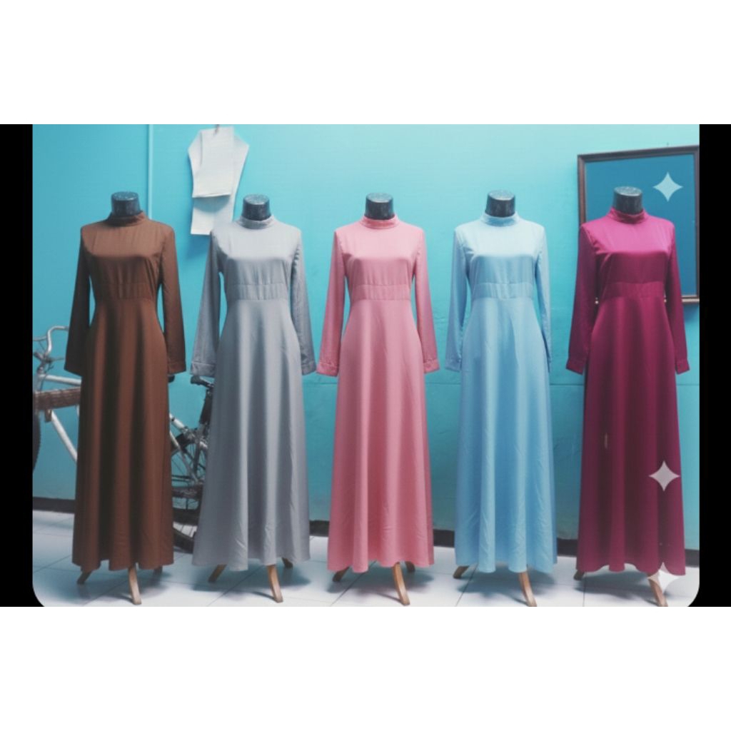 INNER GAMIS POLOS MODEL CLOCK UMBRELLA PAYUNG LEBAR