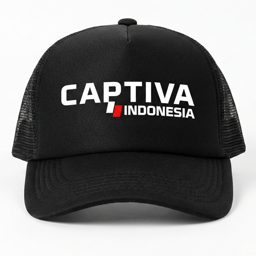 Topi Trucker Sablon chevrolet captiva Dewasa Unisex - Topi Jaring bisa custom logo Satuan