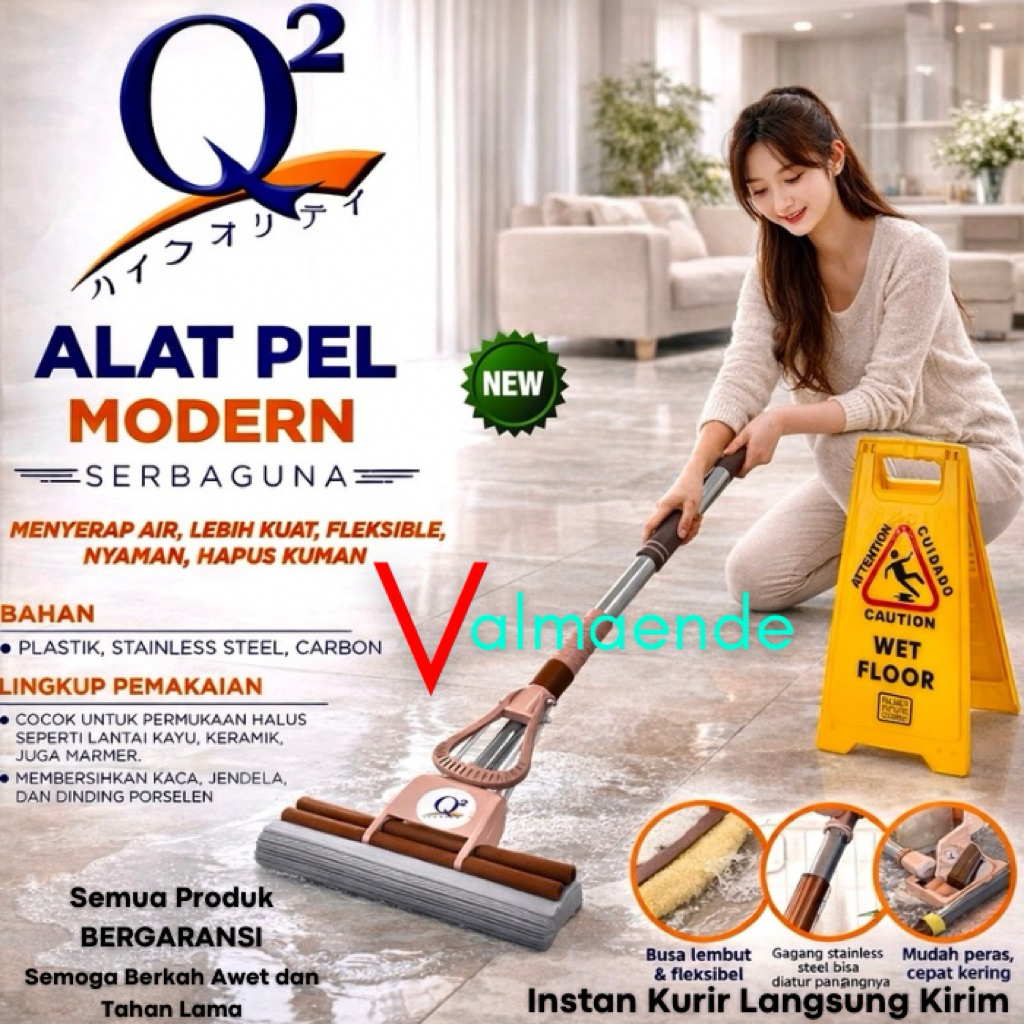 Pel Lantai Pel Busa Pengering Lantai Pel Busa Keras Otomatis Pel Sodok Mop 213 Model 2 Roll
