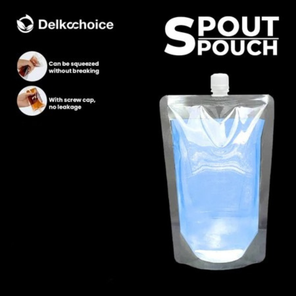 PLASTIK KEMASAN STANDING POUCH SPOUT DELKOCHOICE