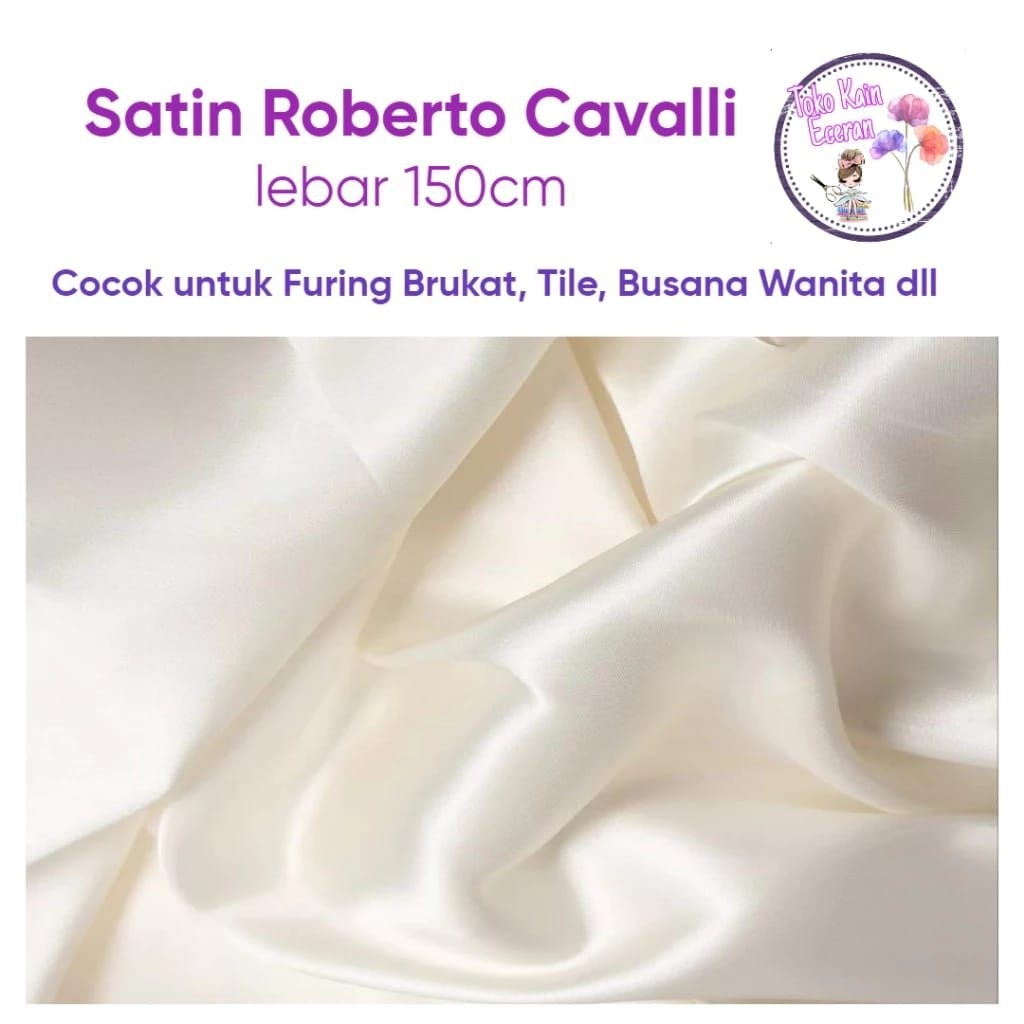 ½Meter Kain Satin Saten Bahan bridesmaid tebal halus Hijab Gamis Velvet Roberto SILK Kain Cavalli
