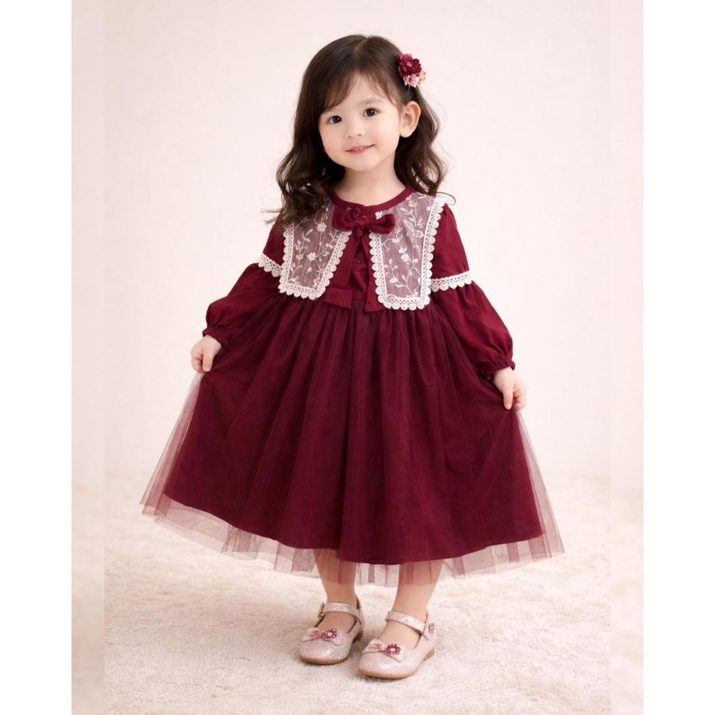 GAMIS PRINCESS // gamis anak perempuan bahan rayon tile / baju muslim anak / gamis anak lucu