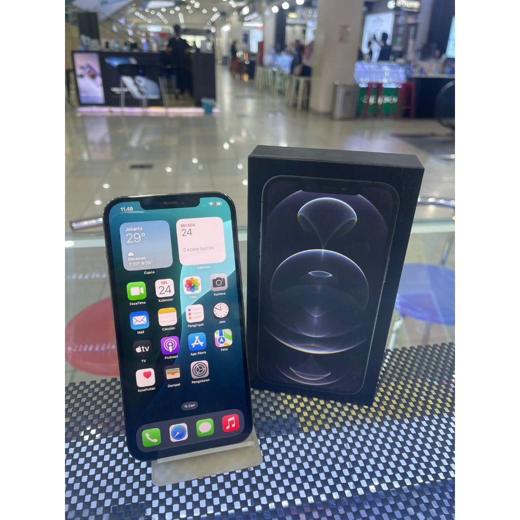 IPHONE 12 PRO MAX 128GB GARANSI EX IBOX SECOND SEKEN BEKAS INTERNAL 128