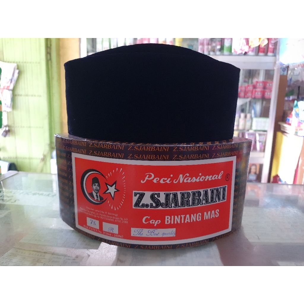 Peci S.Zarbaini Songkok Nasional Cap Bintang Mas Asli Bukittinggi