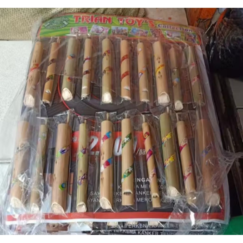 suling bambu layar isi 20 pcs suling suara burung grosir