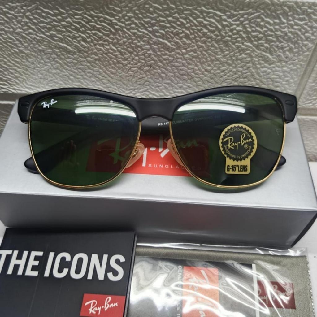 Kacamata Original Rayban RB4175 Clubmaster Oversized Black Doff Original