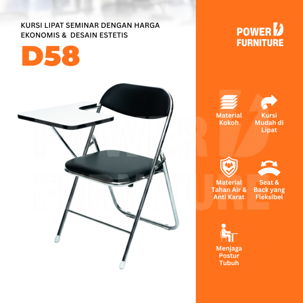 Kursi Training D58 - Kursi Kampus | Kursi Kuliah | Kursi Lipat Kampus