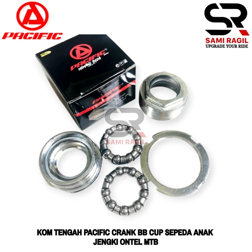 KOM TENGAH PACIFIC GIR BB CUP SEPEDA GEAR TENGAH CRANK AS ANAK BMX MINI FEDERAL MTB JENGKI ONTHEL FI