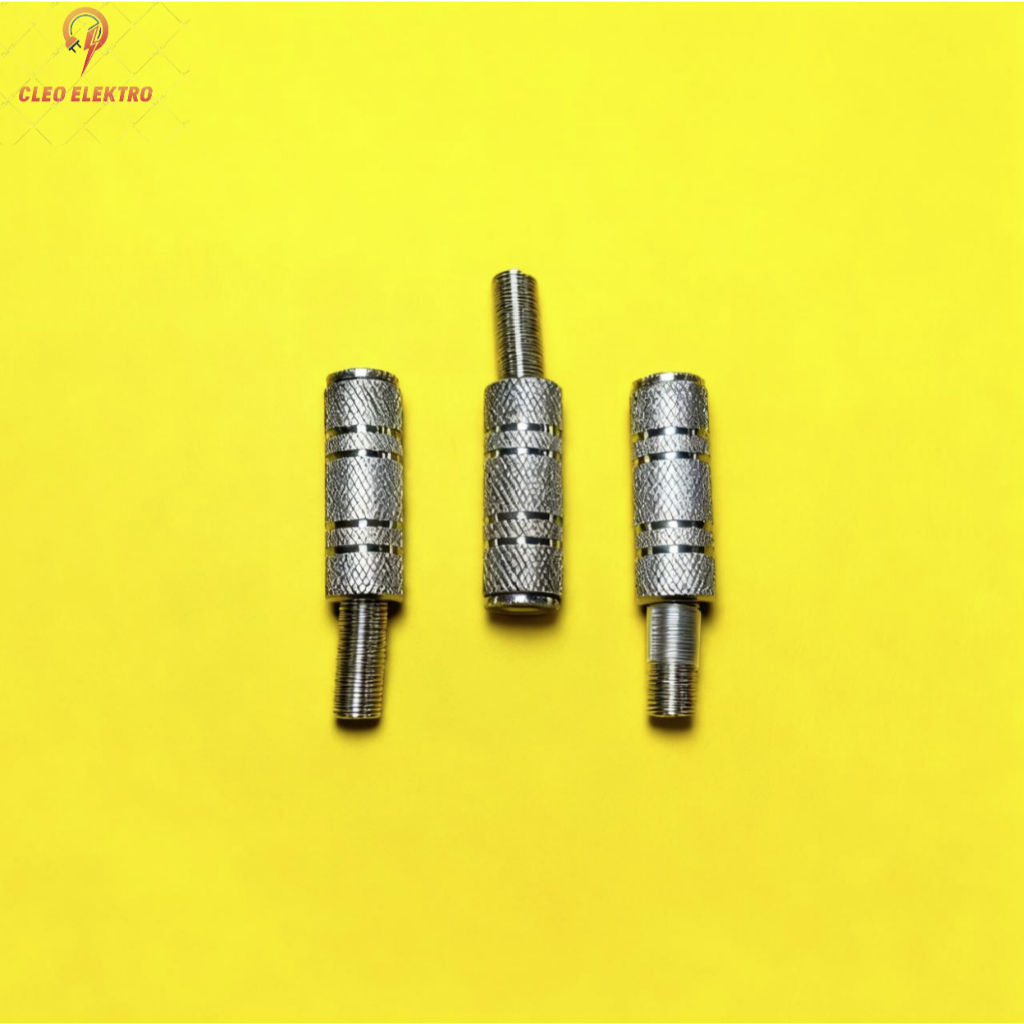 KONEKTOR FEMALE 3.5mm AUX BUNTUT BESI / COVER JACK JEK AUDIO 3.5" METAL KUALITAS BAIK