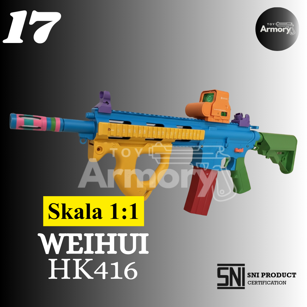 Toy Armory HK416 Weihui WH Mainan Balok Susun Bangunan Anak SNI