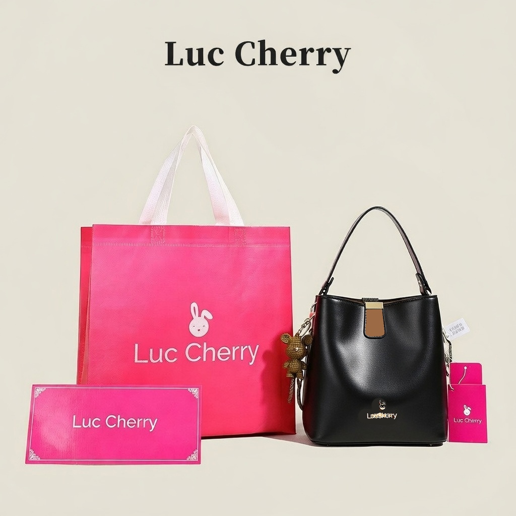 RJ 41009 (FREE PAPERBAG + SERTIFIKAT) RISCE TAS LUC CHERRY LC ORI SELEMPANG IMPORT WANITA CEWEK PERE