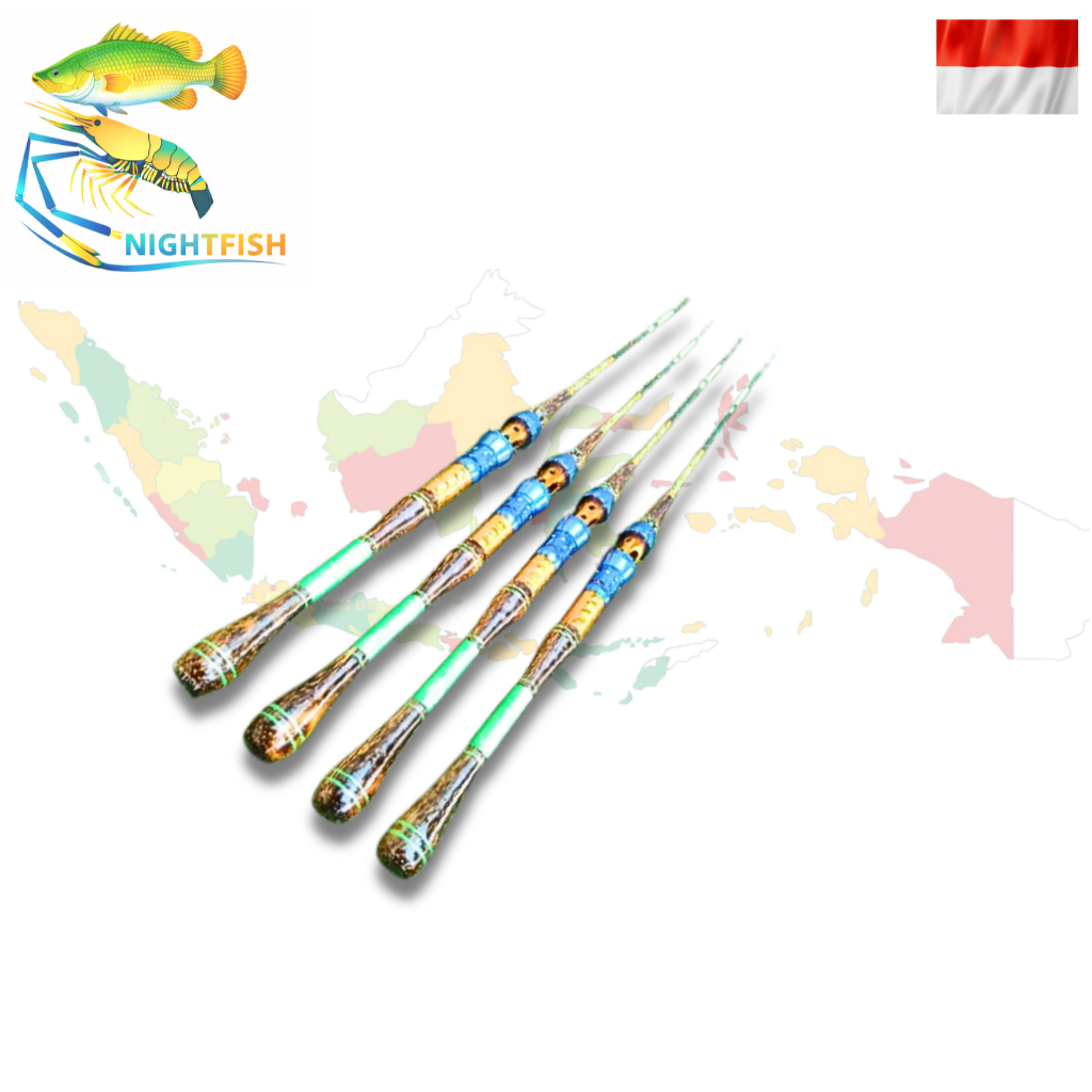 paket 4 joran udang gagang nibung 120 cm