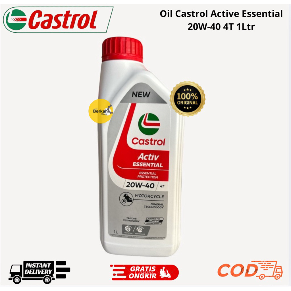 oli Castrol Activ Essential 20W-40 1000 ml Bebek & Sport Castrol Activ Essential 4T 20W-40 1L Oli Mo