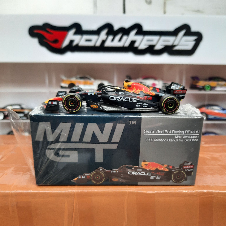 Mini GT Oracle Red Bull Racing RB18 #1 Max Verstappen 2022 Monaco Grand Prix