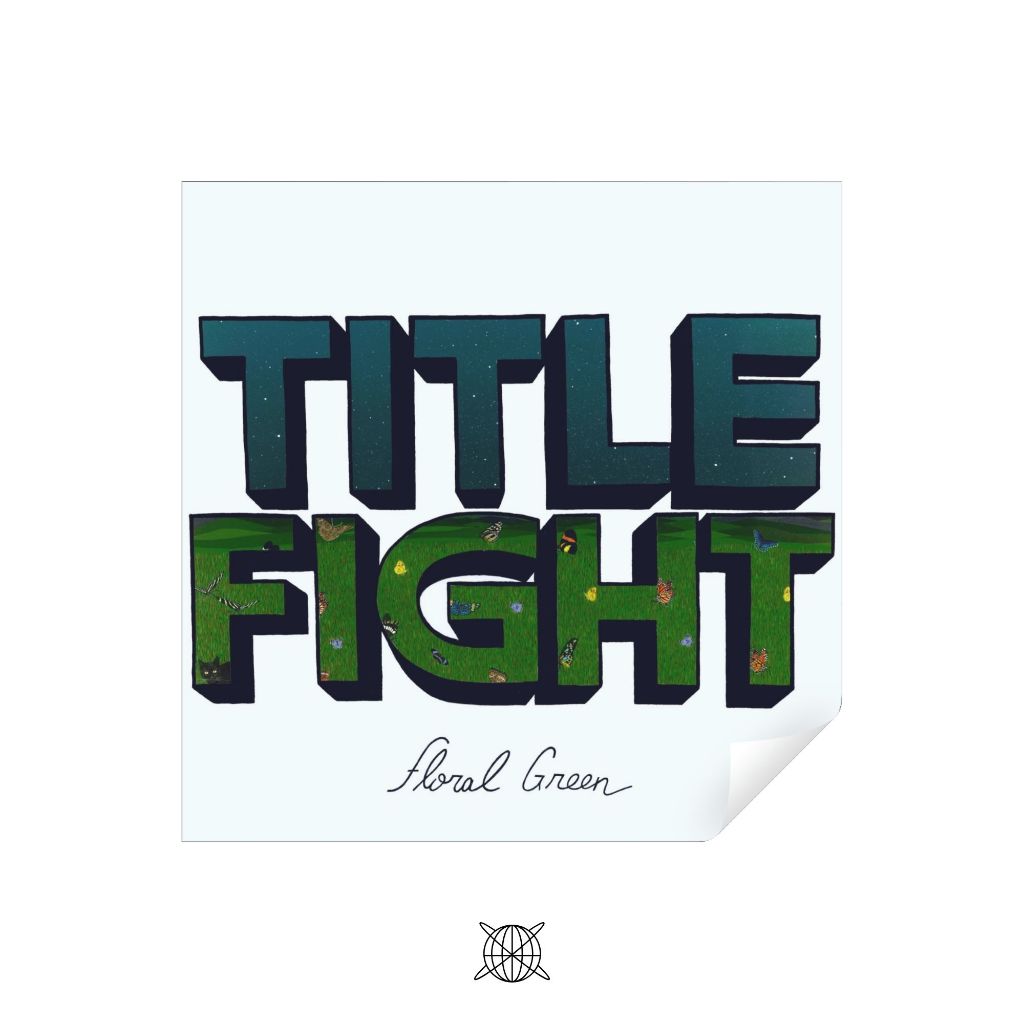 Sticker Vinyl Band Title Fight Floral Green | Stiker Vinyl Band Rock Metal Hardcore Punk