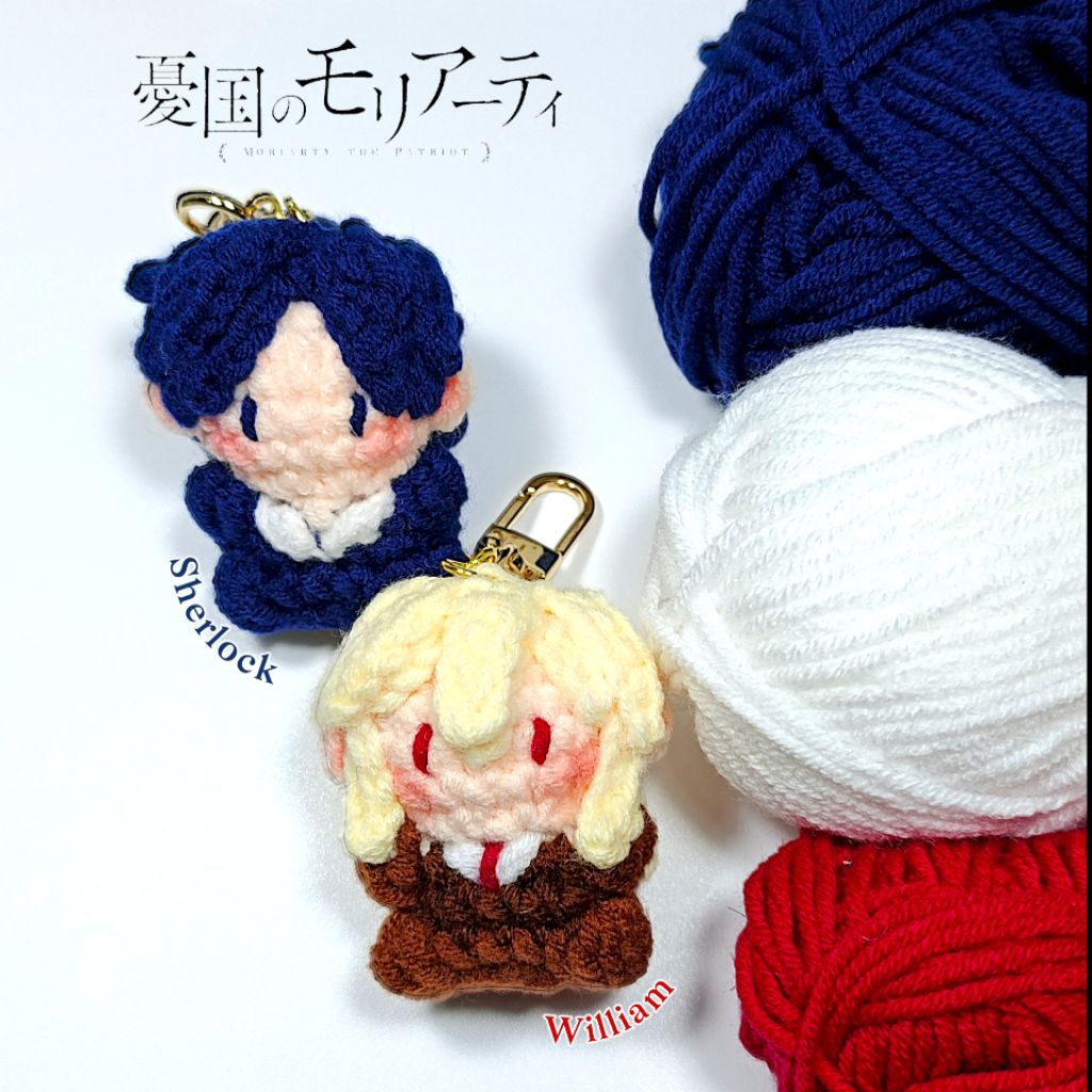 William & Sherlock Moriarty The Patriot Crochet mini doll | by zue.studio