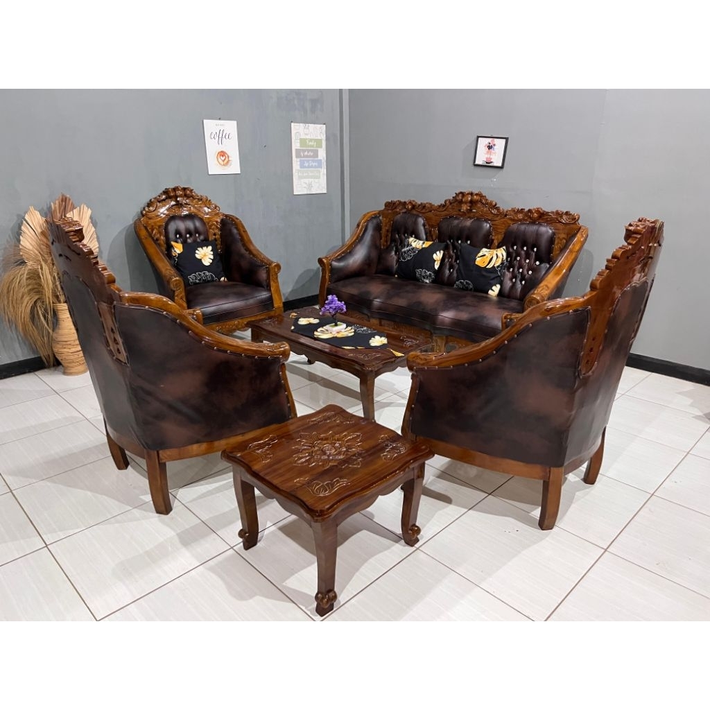 Kursi monaco,type 3111rangka kayu jati tebal.kain oscar.