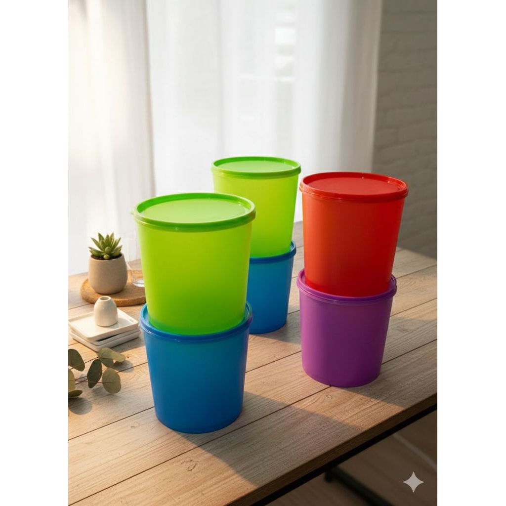 Toles Bulat 5 Liter Toples 3 Liter (Tempat Kerupuk) / Toples Peyek / Toples Kerupuk / Toples 5 Liter