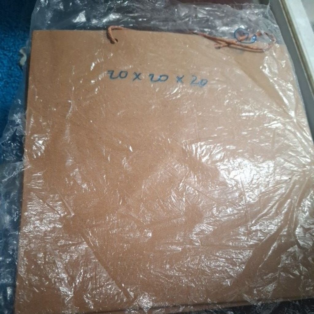 paper bag kraft kotak / persegi dus kue  cake kotak nasi ukuran 20 x 20 x 20 harga untuk 3pcs