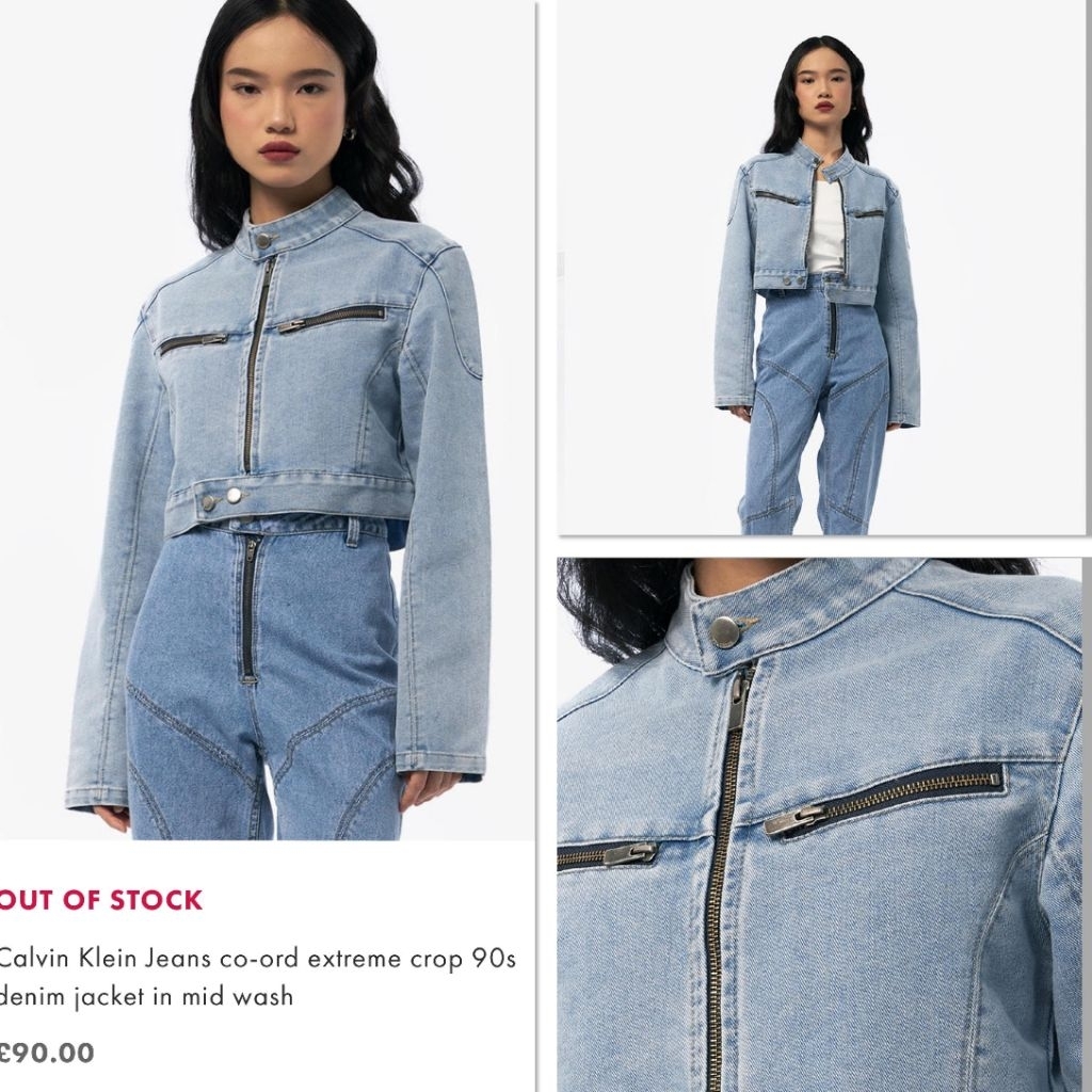 CALVIN KLEIN JACKET cropped denim