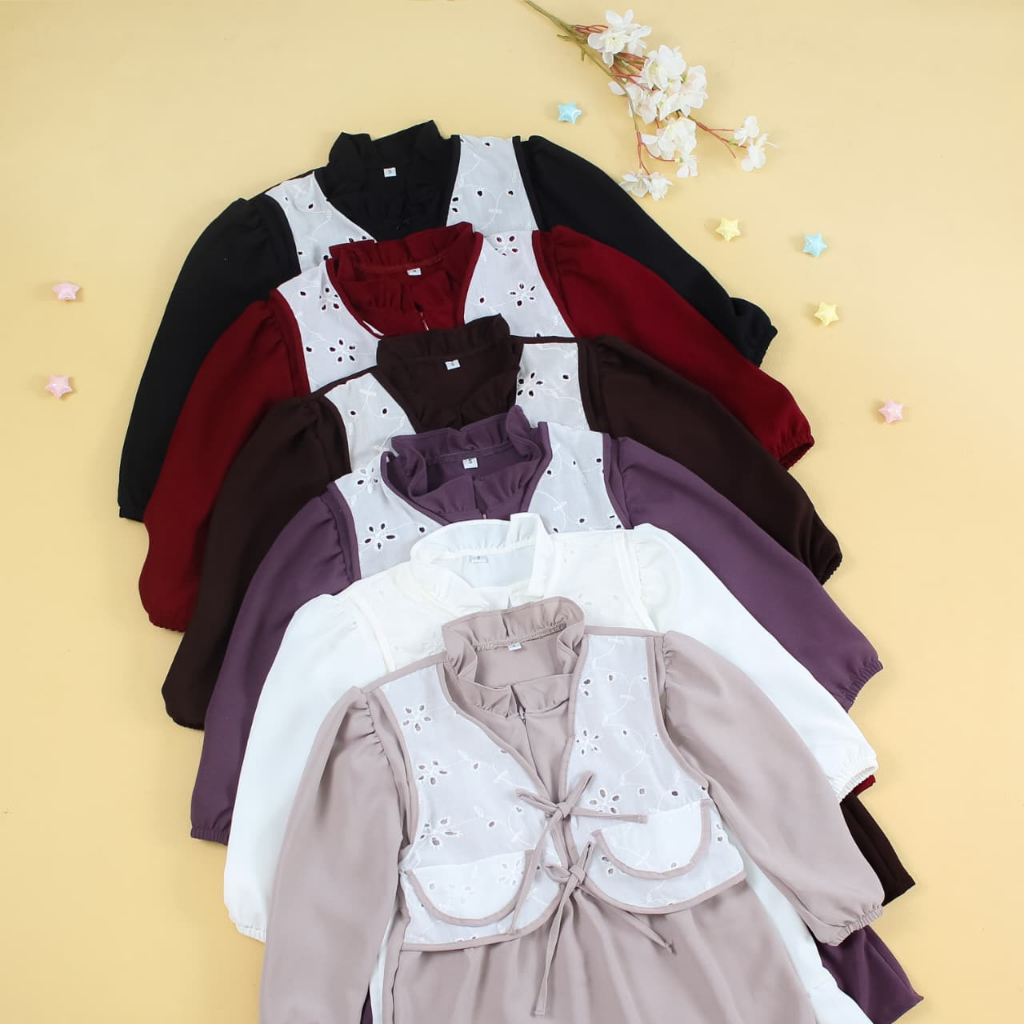 Liora Gamis anak cewek baju muslim vest rompi anak perempuan 2-6 tahun
