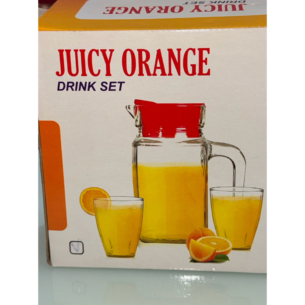 Set Perlengkapan Minum Kaca (Teko dan Gelas)