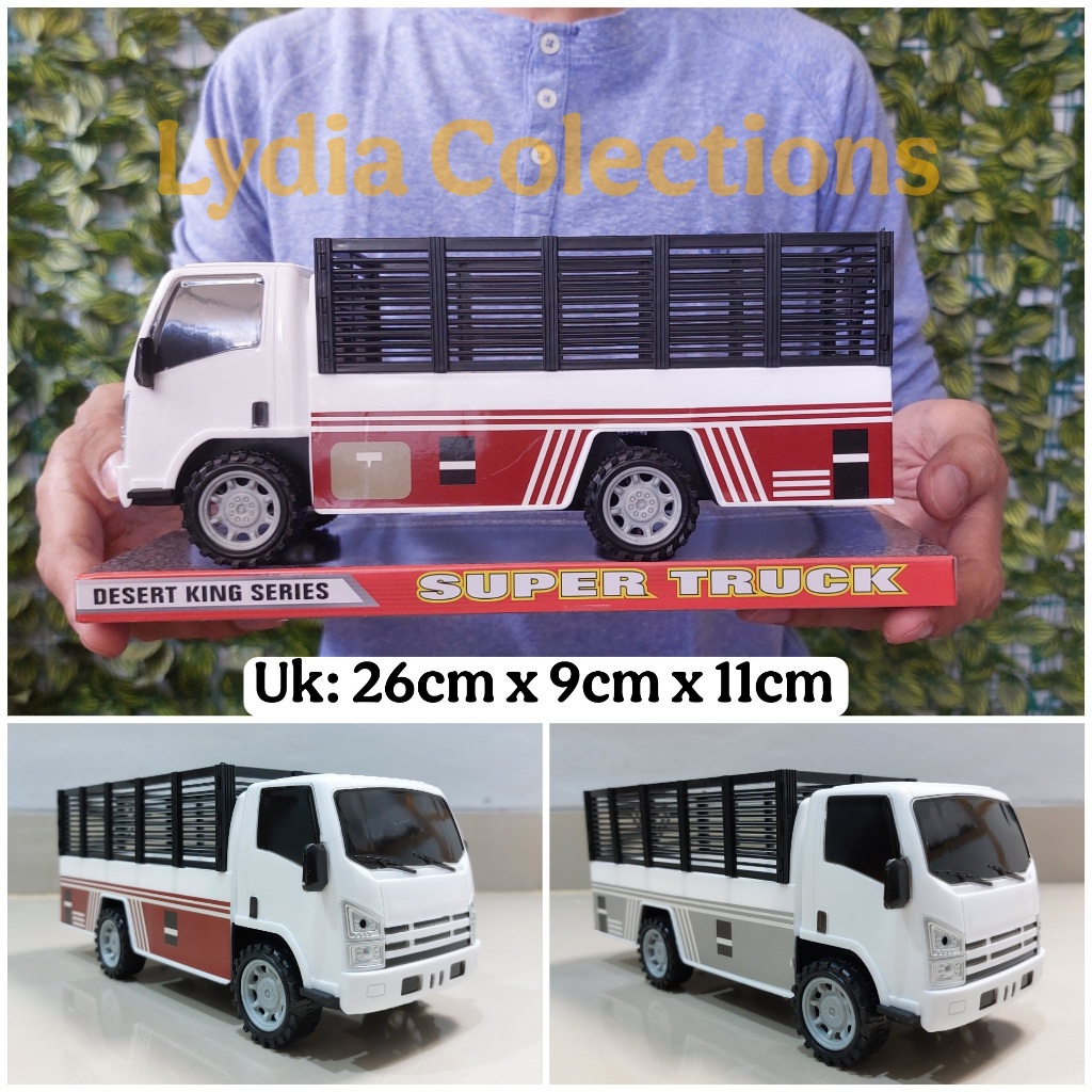 Mainan Truk Isuzu Truk Bak Muatan Roda Friction