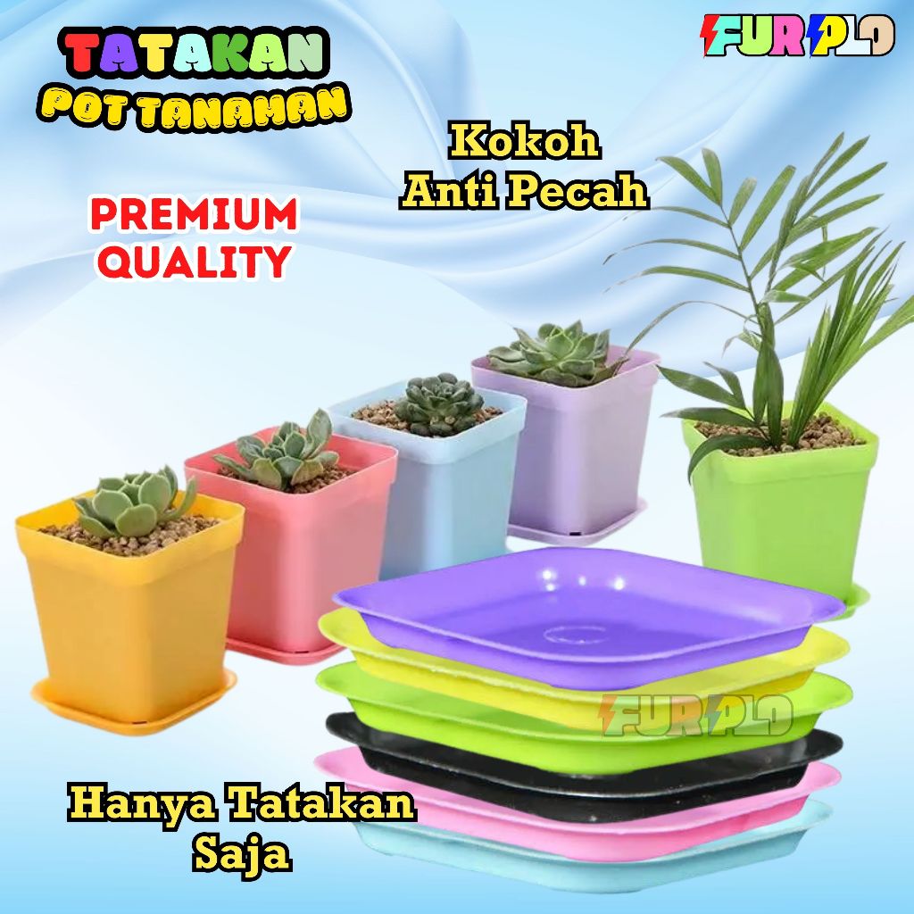 Tatakan Alas Pot Bunga Mini Pot Kotak Hanya Tatakan Saja Premium Quality FURPLO