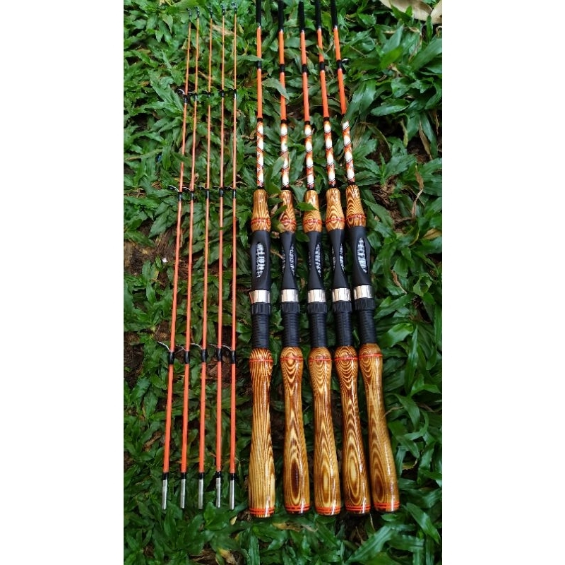 paket isi 4 joran udang / ikan bahan carbon panjang 120-135 cm