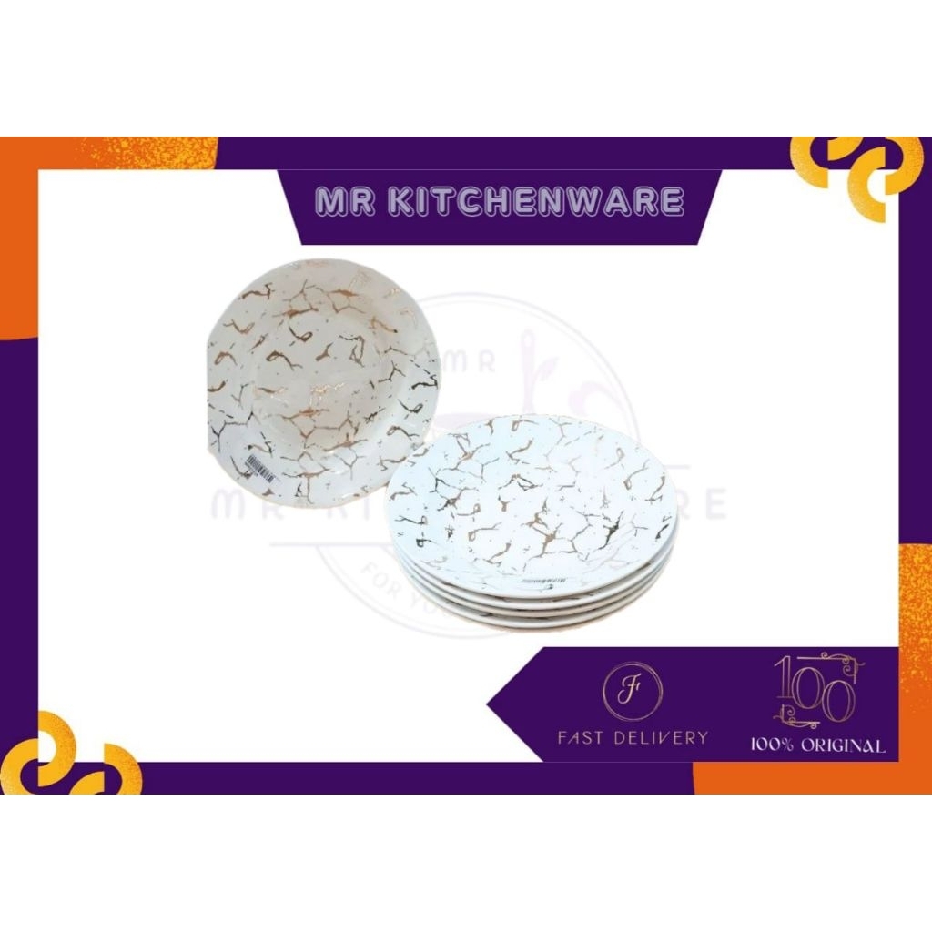 (6 pcs) piring makan/ piring soup fiorenza