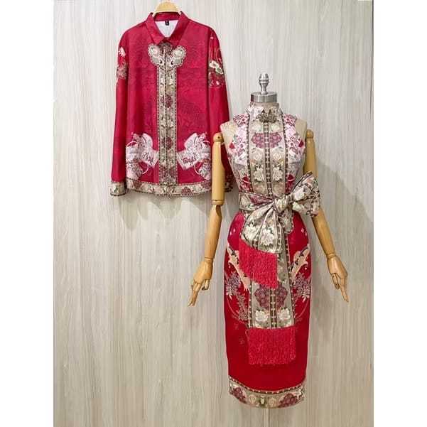 LR Boutique Midi Cheongsam Dress 015 / Dress Cheongsam/ Dress Sangjit/ Cheongsam Dress