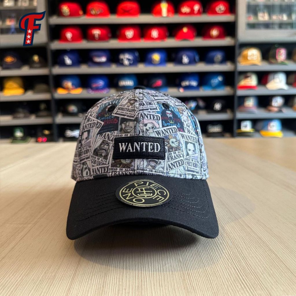 Topi New Era Angel x One Piece Wanted All Over Logo Exclusive Taiwan Oiriginal Hat
