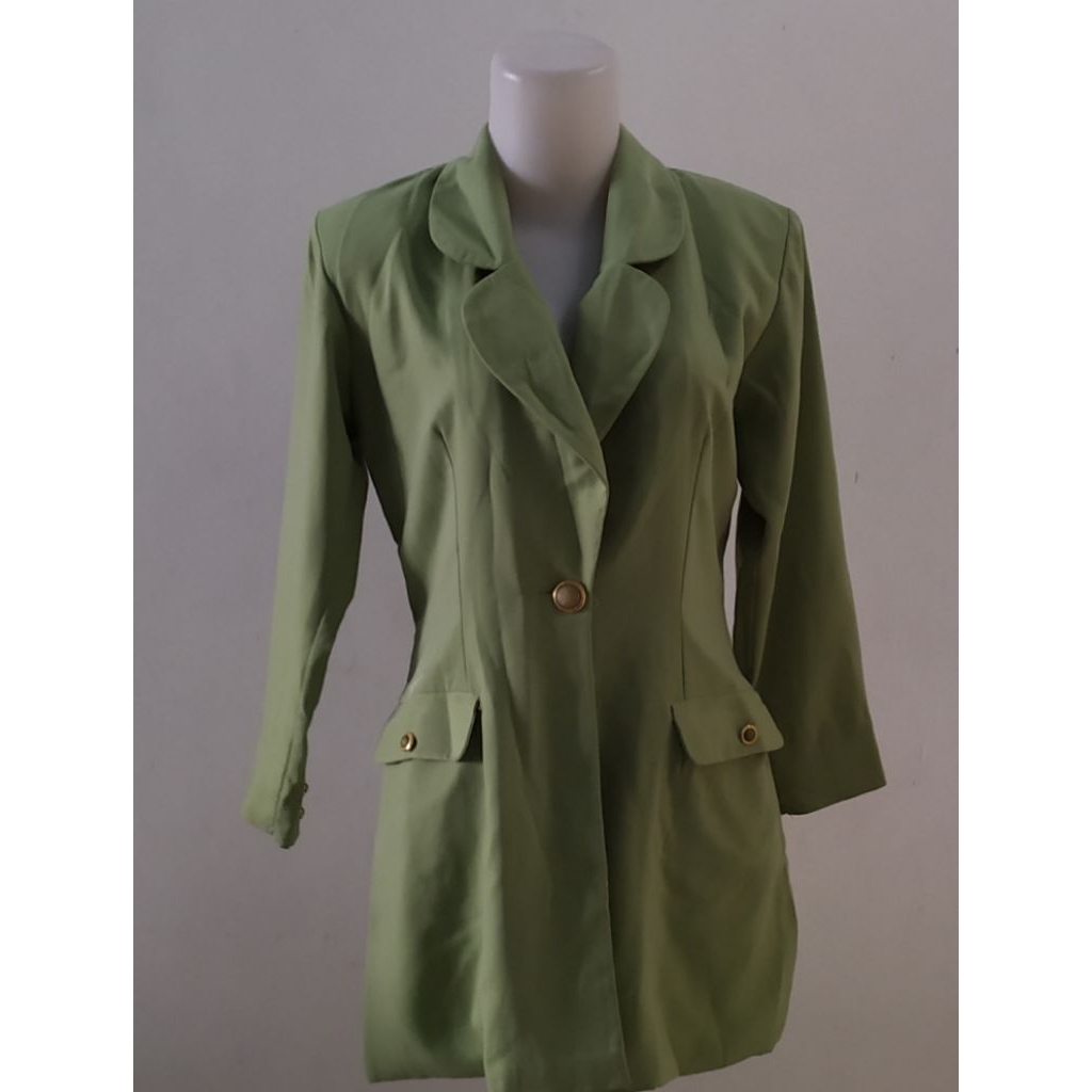 Blazer wanita hijau(Preloved)