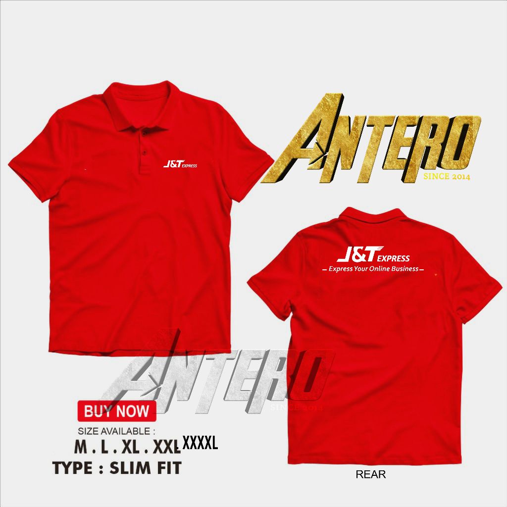 Kaos kerah poloshirt ekpedisi j En T express pengiriman