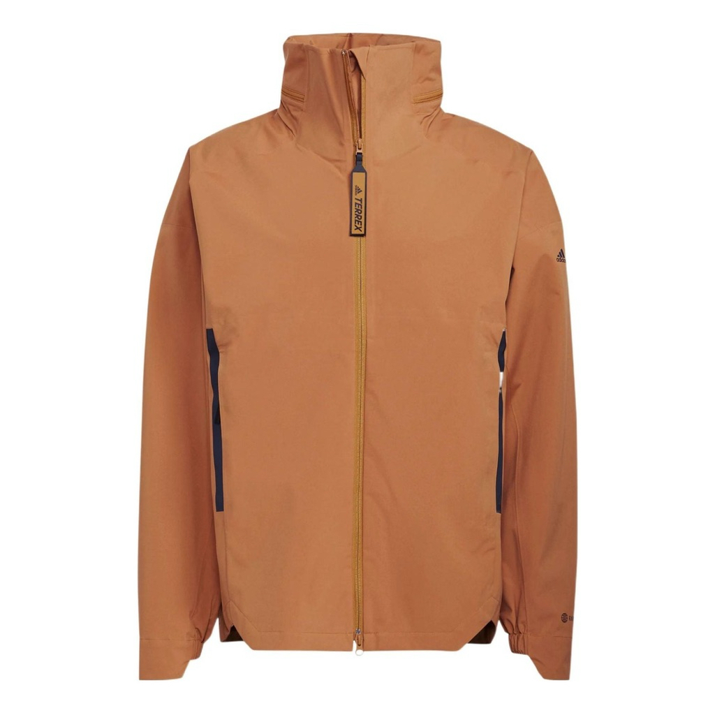 Adidas Terrex CT Myshelter Rain.rdy Jacket Brown HG6027 outdoor waterproof jaket gunung gorpcore hik