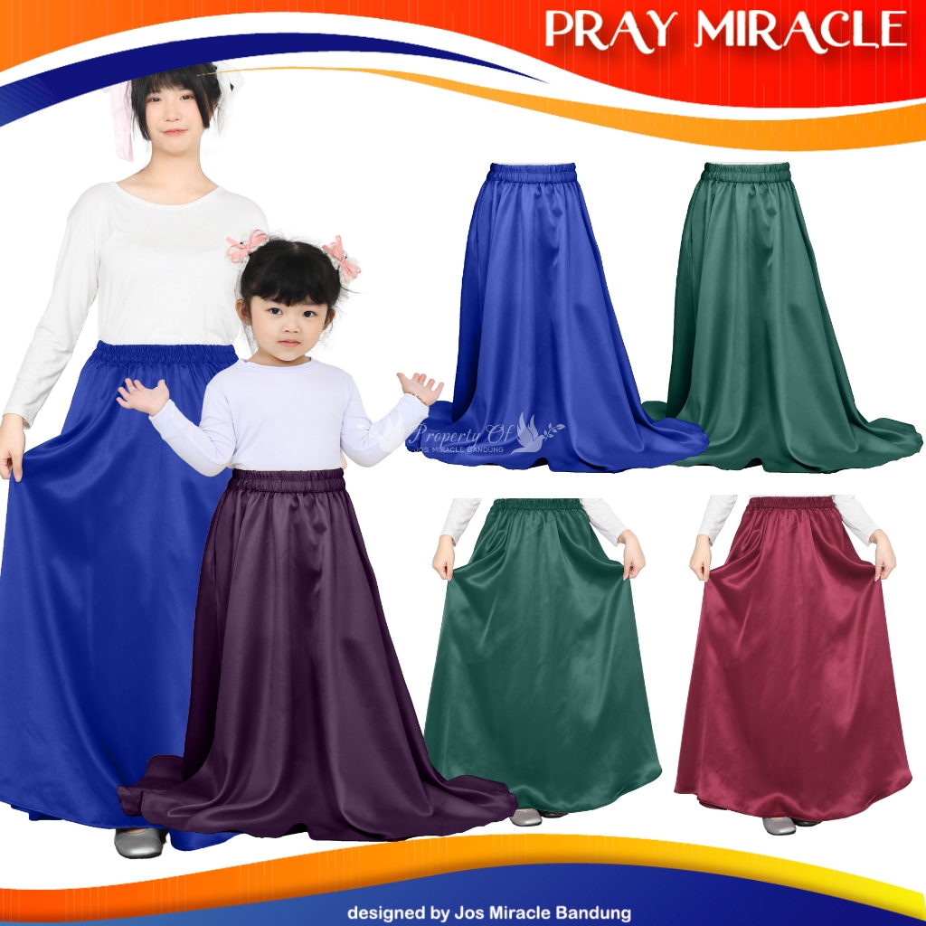 PM - Rok Payung - Dewasa & Anak - Satin Velvet - Penari Tamborin
