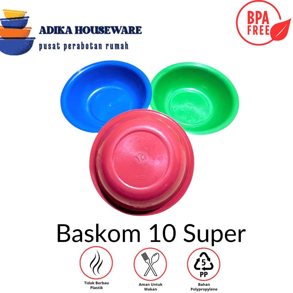 ( 12 PCS) Baskom 10 Super - Baskom Nasi Hajatan Ukuran 10 - Baskom Nasi Berkatan Plastik