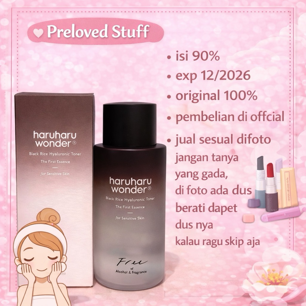 Toner hydrating black rice haru haru preloved