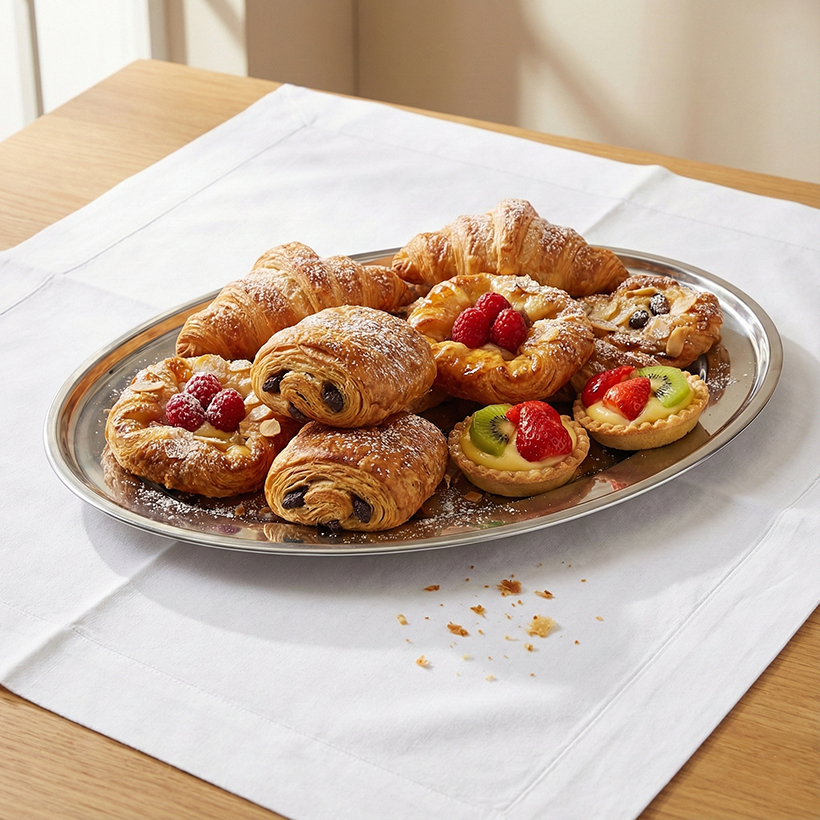 Baki Nampan Oval Jumbo Tatakan Makanan Stainless Steel Tebal