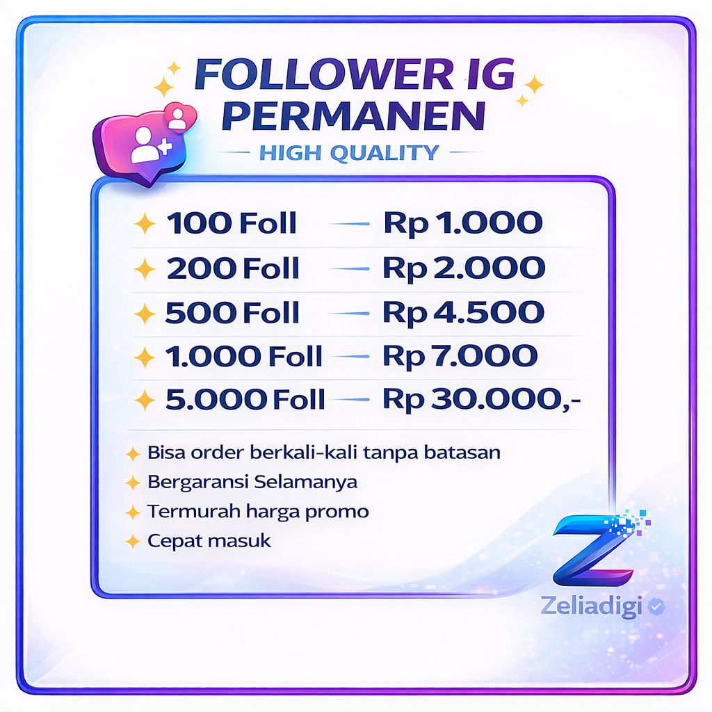 Zeliadigi - Follower Instagram Followes Foll AIJI Permanen