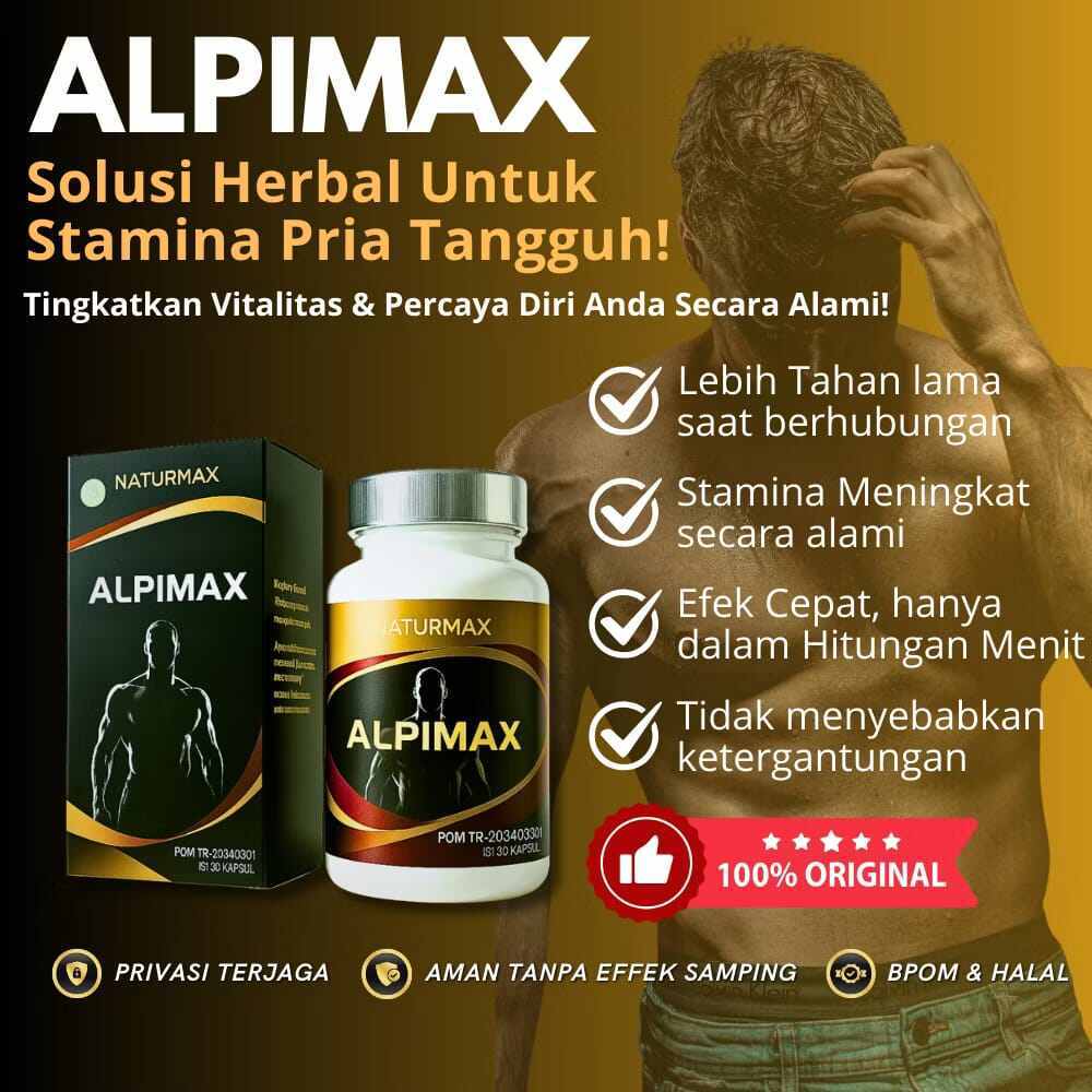 30 Kapsul Alpimax Obat Kuat Pria Herbal Alami, Meningkatkan Stamina