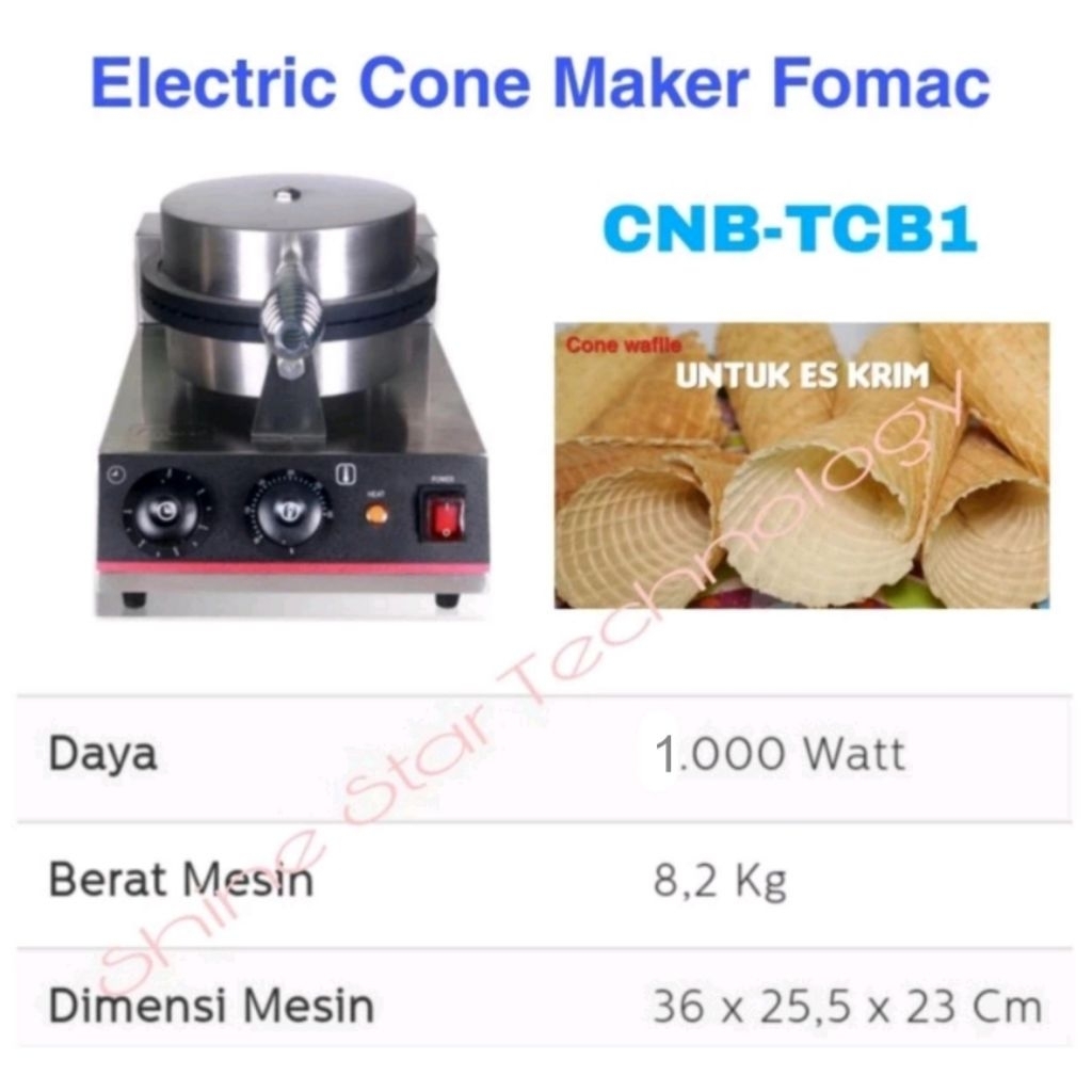 Fomac Electric Cone Maker CNB-TCB1 Mesin Pembuat Cone Ice Cream